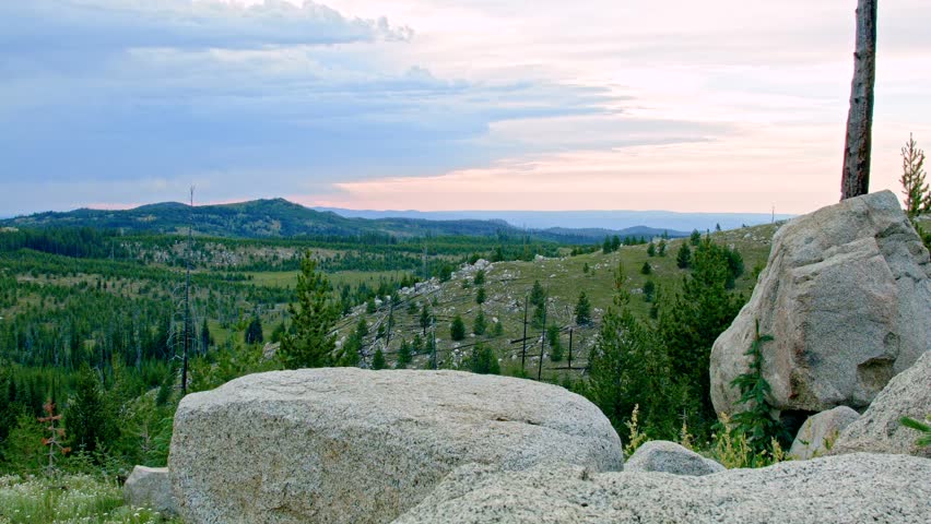Sunset granite view Elkhorn Mountains Oregon Wallowa