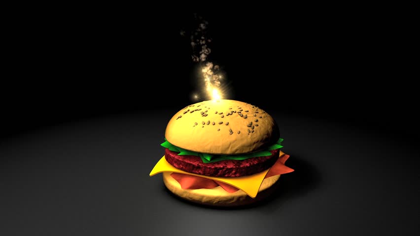 concept animation, fast food bomb.
