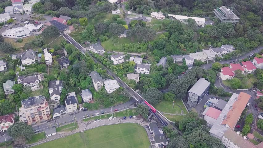 Wellington City Cable Car Aerial POV