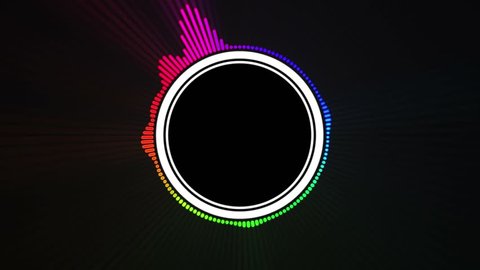 colorful bright abstract audio spectrum lines background