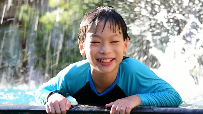 Asian young crunchboy outdoor