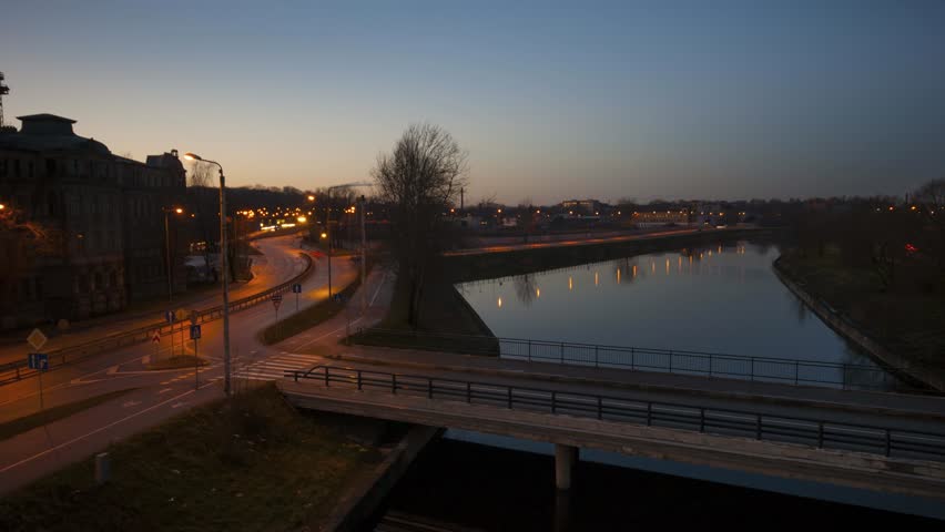 evening traffic in the city