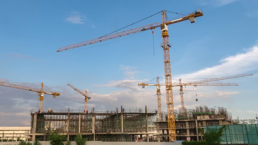 Construction site progress start to finish complete long term timelapse, HD Time lapse