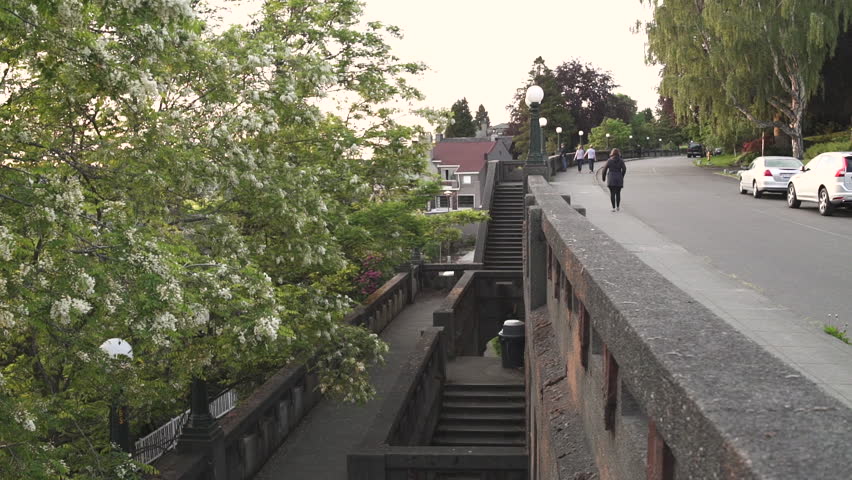 Wide shot of man running outdoors