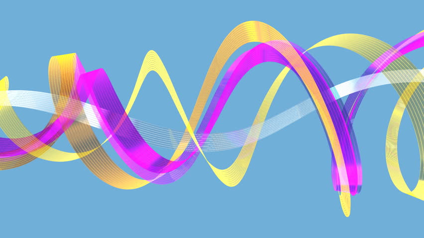 Colorful ribbons,seamless loop,Alpha Channel included