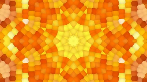 red-orange abstract kaleidoscope background. pixel background
