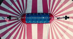Aerial view of a circus tent