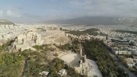 Acropolis of Athens ancient citadel in Greece