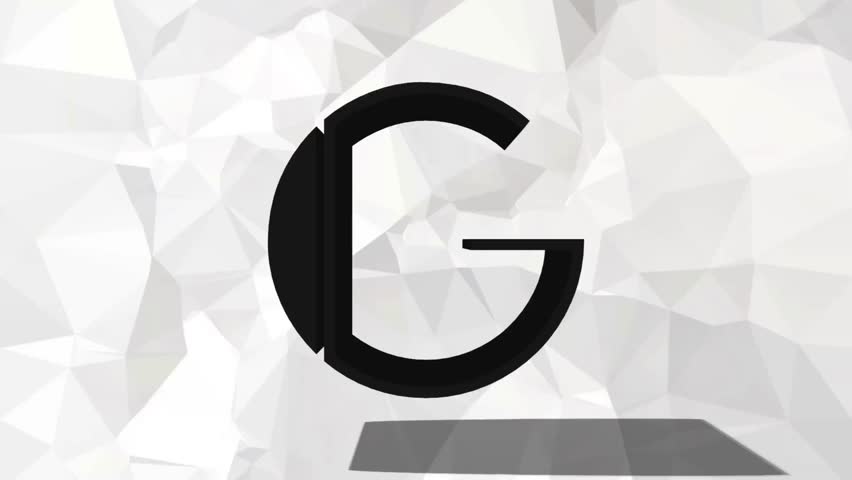 Black/grey rotating 3d letter.
Alphabet on white triangle wallpaper/background. Black and white. 