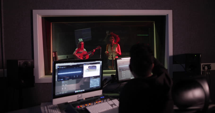 Music Producer Working With Band Stock Footage Video 100 Royalty Free 33249970 Shutterstock