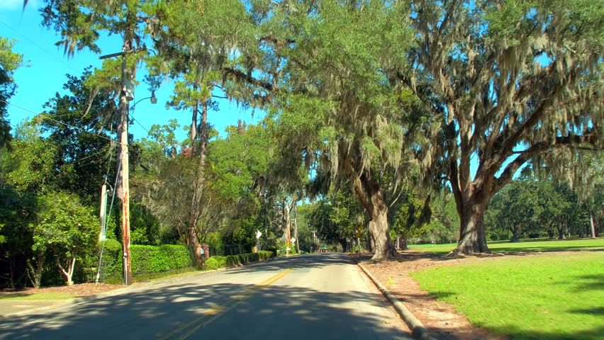 Historic district Tallahassee FL USA 4k motion ground footage