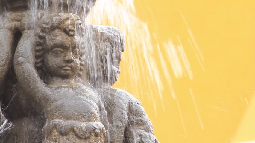 close up colonial fountain