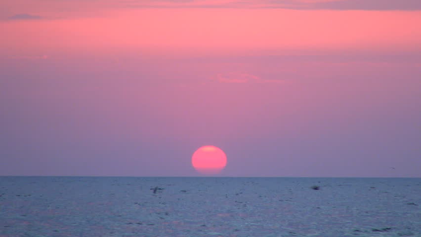 Sunset, Sunrise on Ocean, View Sea Waves on Exotic Beach in Dusk, Twilight Sea Sun Landscape on Lefkada Island, Greece in Summer, Crepuscular, Dusk Timelapse Royalty-Free Stock Footage #3327968