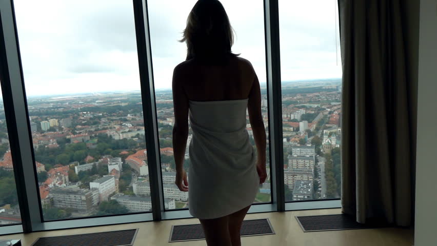 Sexy woman in towel admire view from window, super slow motion 240fps
 | Shutterstock HD Video #33285283