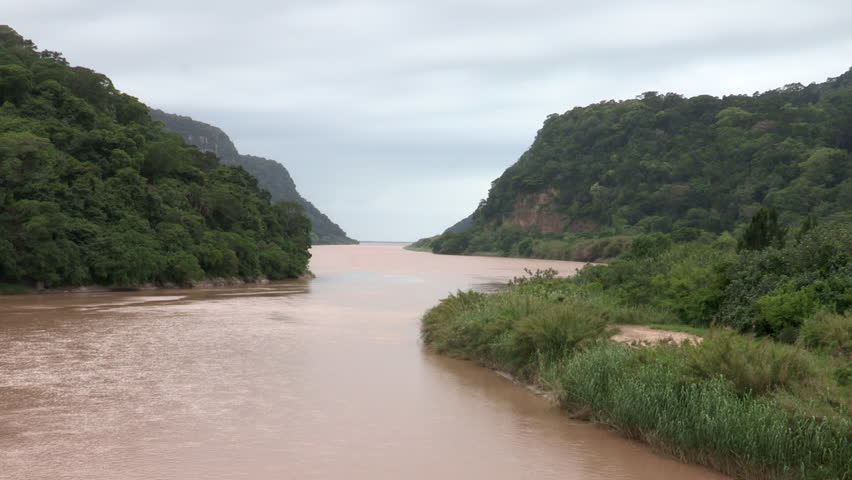 Wide of the Umzimvubu River at Port St Johns along the Wild Coast in the