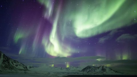 Northern lights over Spitsbergen