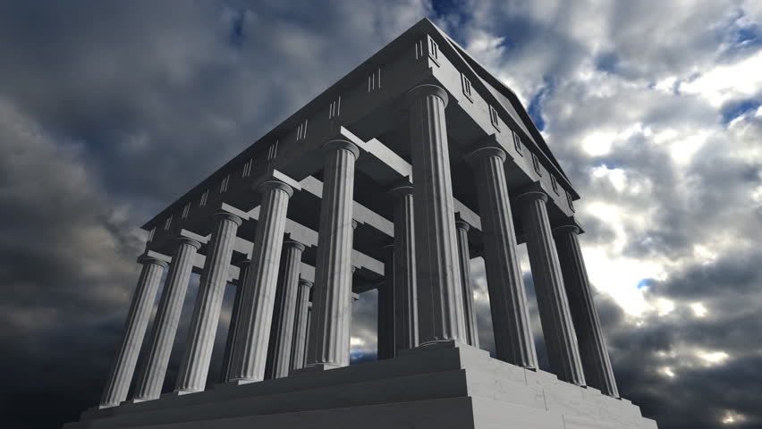 Animation of an ancient greek temple 