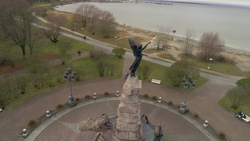 a monument to a mermaid. monument to the deceased sailors in Tallinn