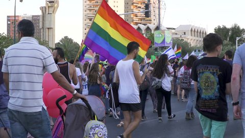 Beer Sheva - 22 June 2017:  LGBT Gay Pride  march movement in Israel
Editorial