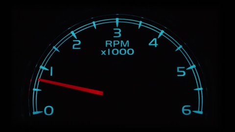 Tachometerrpm Gauge Revving Closeup Stock Footage Video (100% Royalty ...