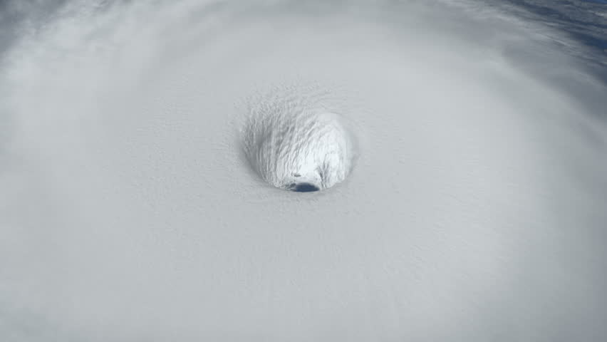 Hurricane Eye Wall, An Aerial Stock Footage Video (100% Royalty-free 