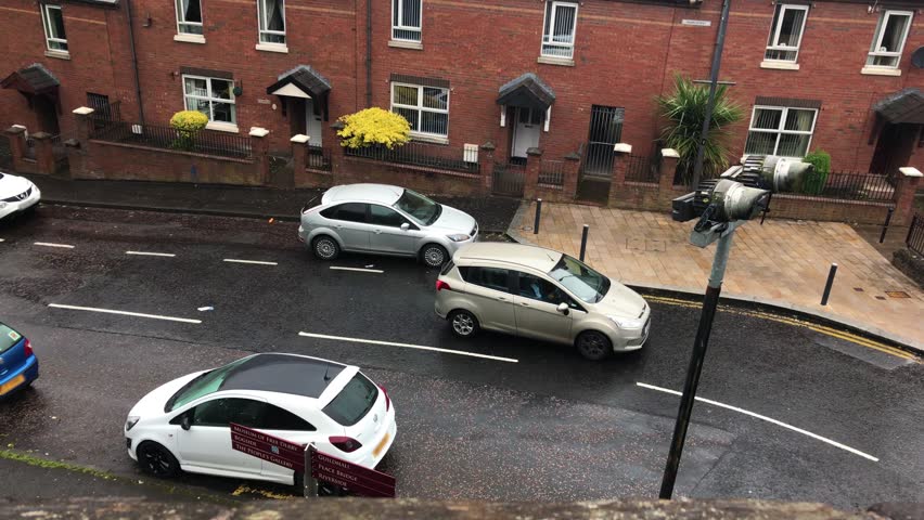A typical street in Derry Ireland from the Bogside