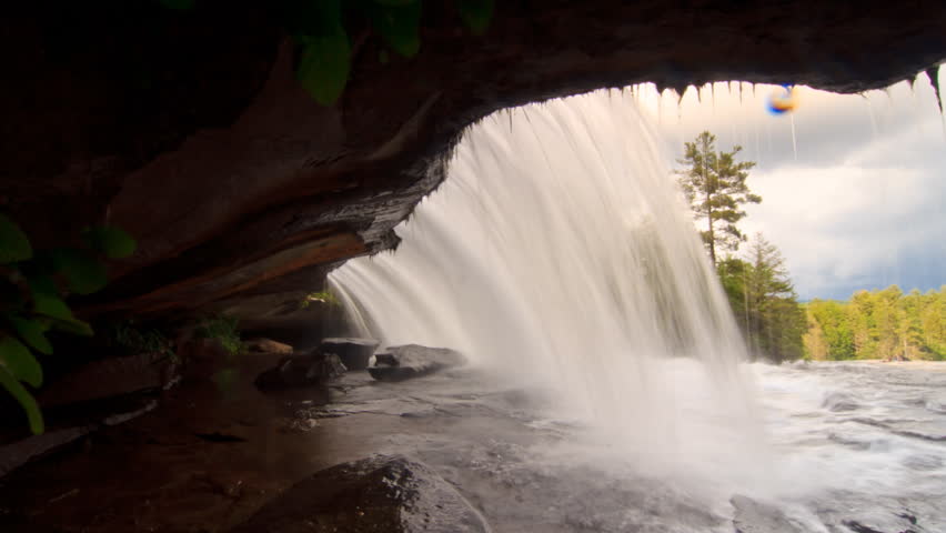 Bridal Veil Falls in Blue Ridge Mountains at Dupont Forest