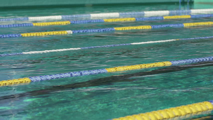 Swimming Pool Water With Swimming Lane Markers 