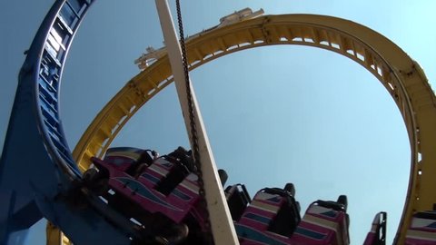 roller coaster goes through loops