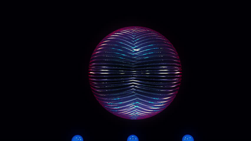 Magic glowing sphere with smaller spheres inside moving | Shutterstock HD Video #33335896