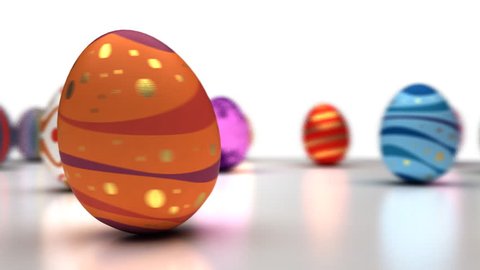 Easter Eggs Dancing Stock Video