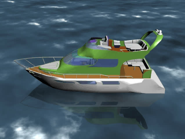 yacht on the sea