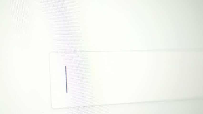 Internet Search Engine - typing FACEBOOK. Monitor, computer screen with reflection hands typing. text and cursor.