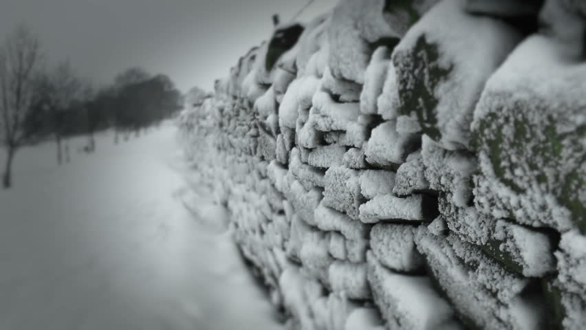 Winter Drystone Wall.
A snow covered Drystone wall situated in rural England.