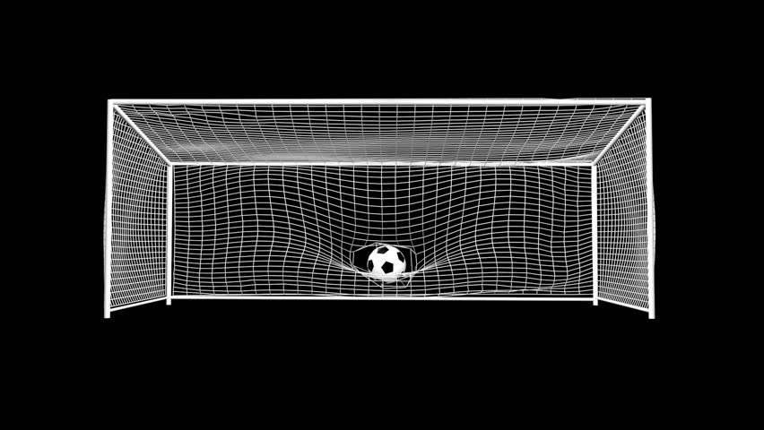 CG soccer goal with alpha channel