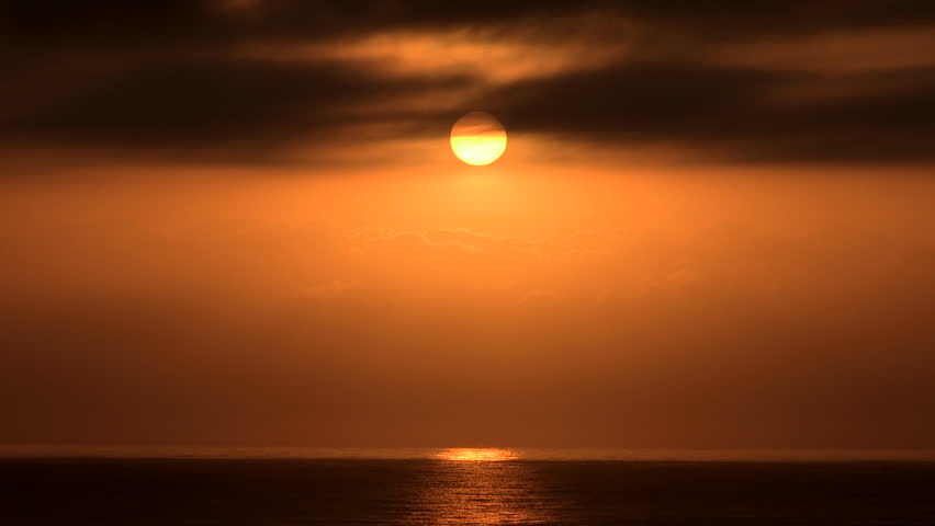 A sunrise over the sea