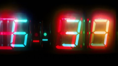 numerical digital display made from an LED clock counter


