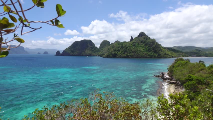 Coron Islands at summer day in Philippines.