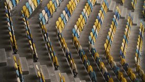 5 in 1 video. View of empty stadium seats. Vertical and horizontal panorama.  - Powered by Shutterstock - Get 15% off with code: PIKWIZARD15