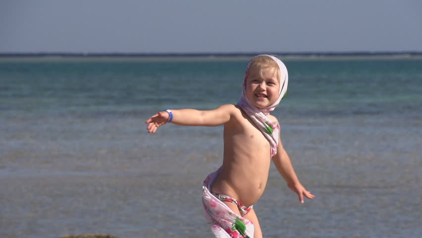 Little Girl On The Beach Stock Footage Video 100 Royalty Free Shutterstock