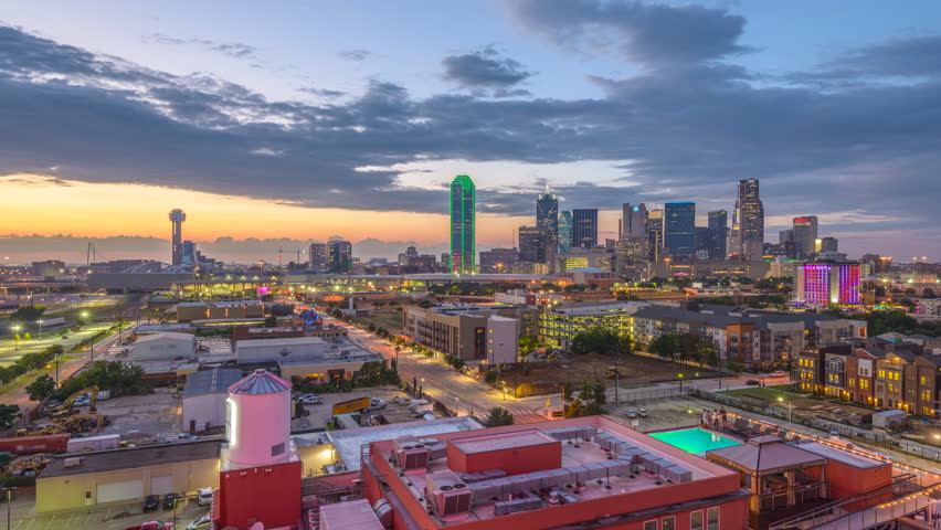 Dallas, Texas, Usa Downtown City Stock Footage Video (100% Royalty-free
