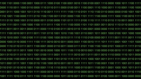 Abstract digital background. Digital Data run Matrix Effect. Background backdrop videos numbers changes. Green digit numbers. Black background. Seamless loop.