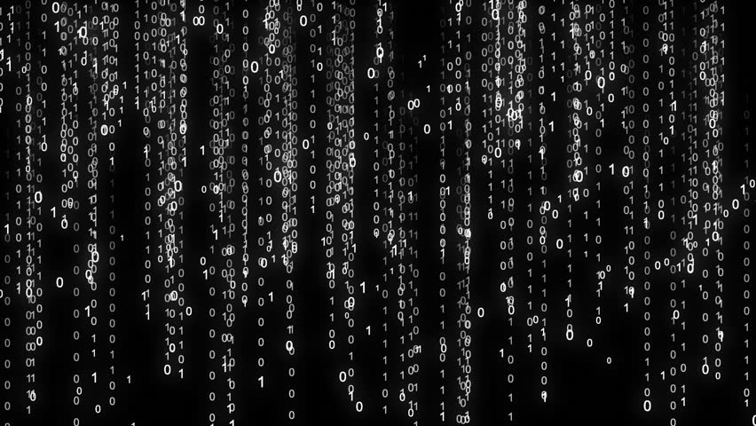 Binary rain. Abstract backdrop background. Digital Data Stream Matrix Effect. White numbers digits zero ones streams with rotation. Matrix effect. | Shutterstock HD Video #33415315