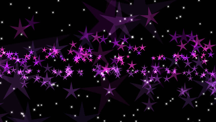 Animated Floating Many Purple Star Stock Footage Video (100% Royalty