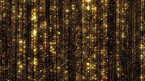 Gold Particles Glitter Glamour Rain 4K Christmas Animation