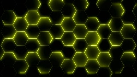 Abstract Background Green Hexagons On Dark Stock Vector (Royalty Free ...