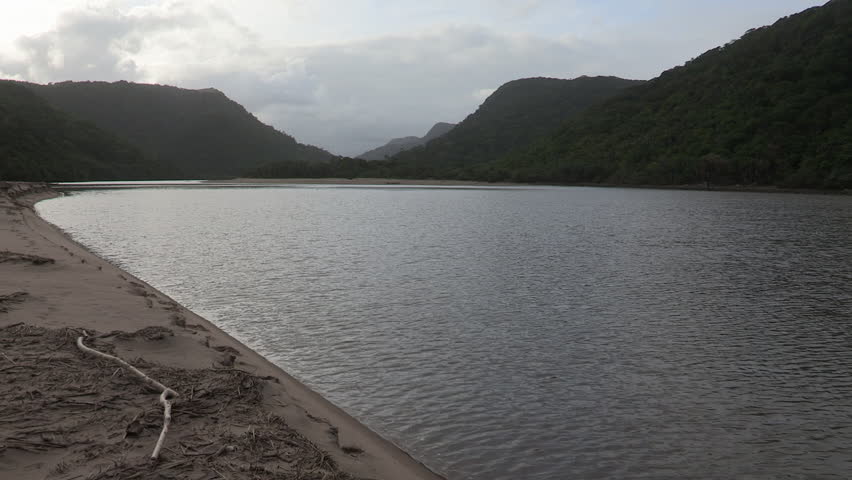 Wide of the Ntafufu river lagoon along the Transkei Wild Coast.