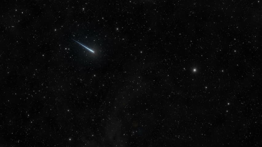 A meteor, or shooting star, illuminates the sky.  uhd 4k | Shutterstock HD Video #33450436