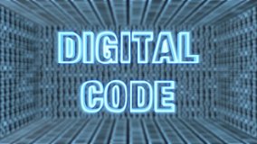 Seamless looping 3d animated futuristic motherboard with the animated text “Digital Code” in 4K resolution - Powered by Shutterstock - Get 15% off with code: PIKWIZARD15
