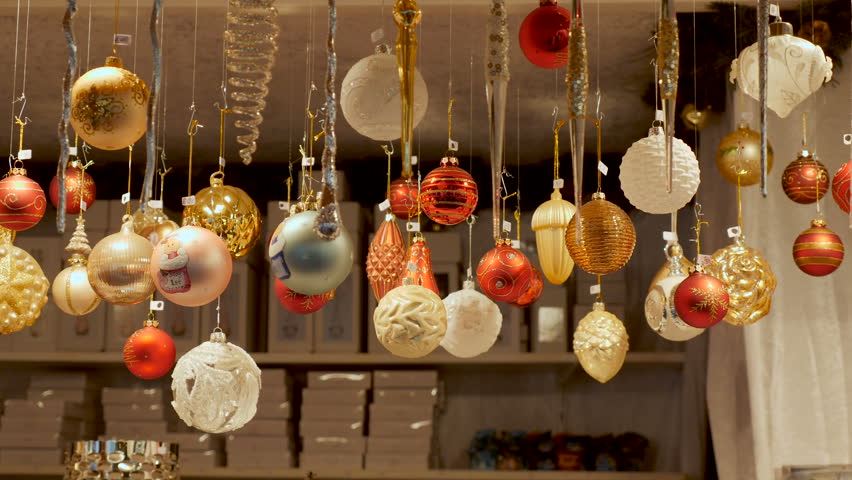 Front View Christmas Decorations at German Market